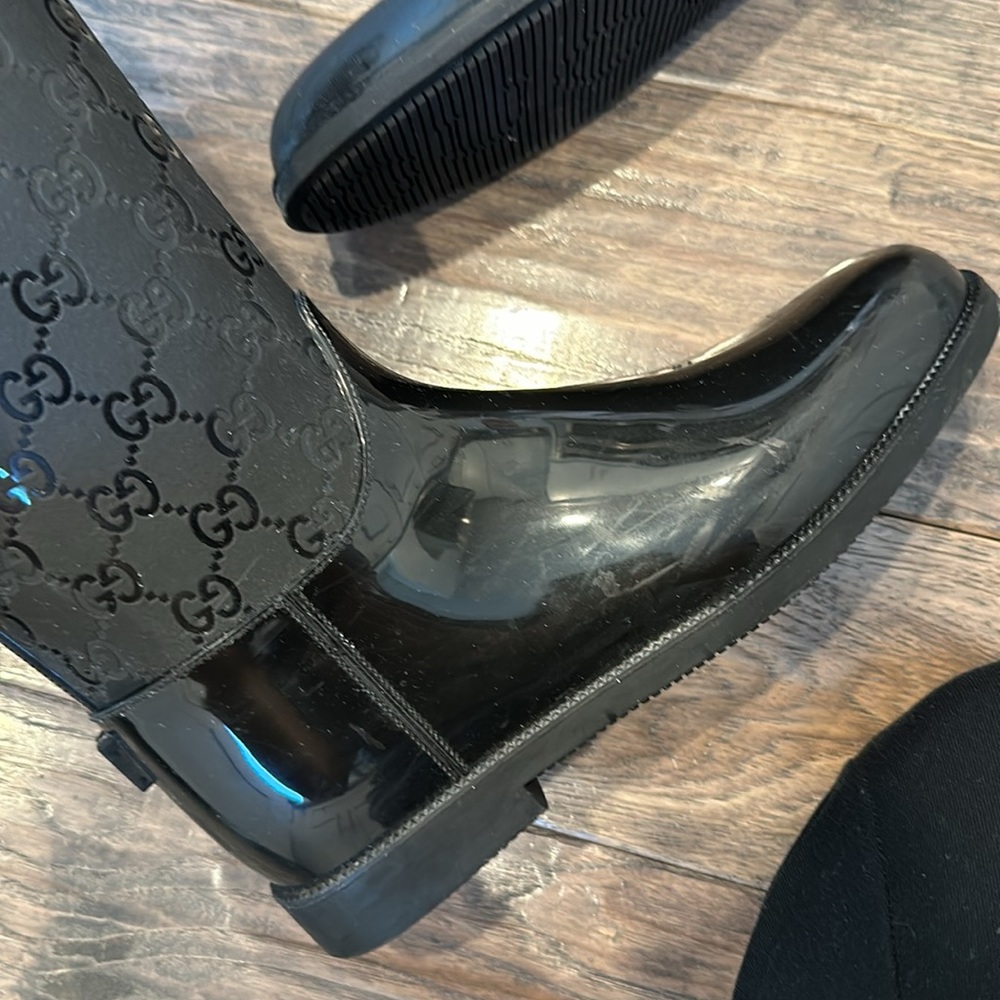 Gucci Wellington tall black rain boots - Picture 7 of 15